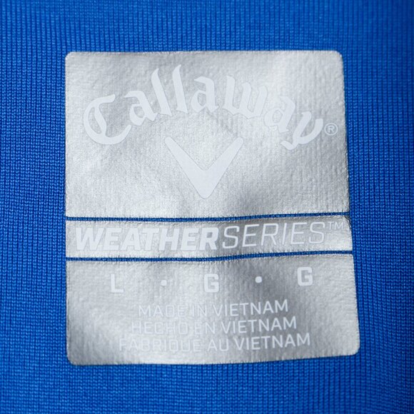 Callaway Quarter Zip Golf Pullover Mens Large Blue Corona Logo - Picture 2 of 6